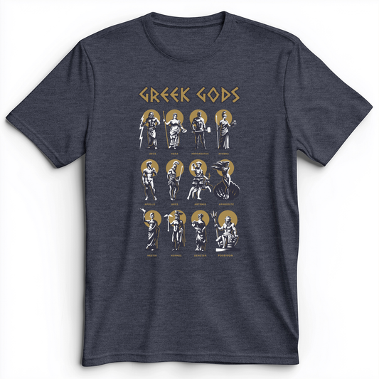 Greek Gods Premium Tee Heather Navy / S