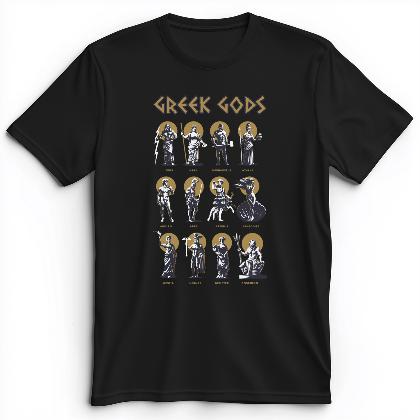 Greek Gods Premium Tee Black / S