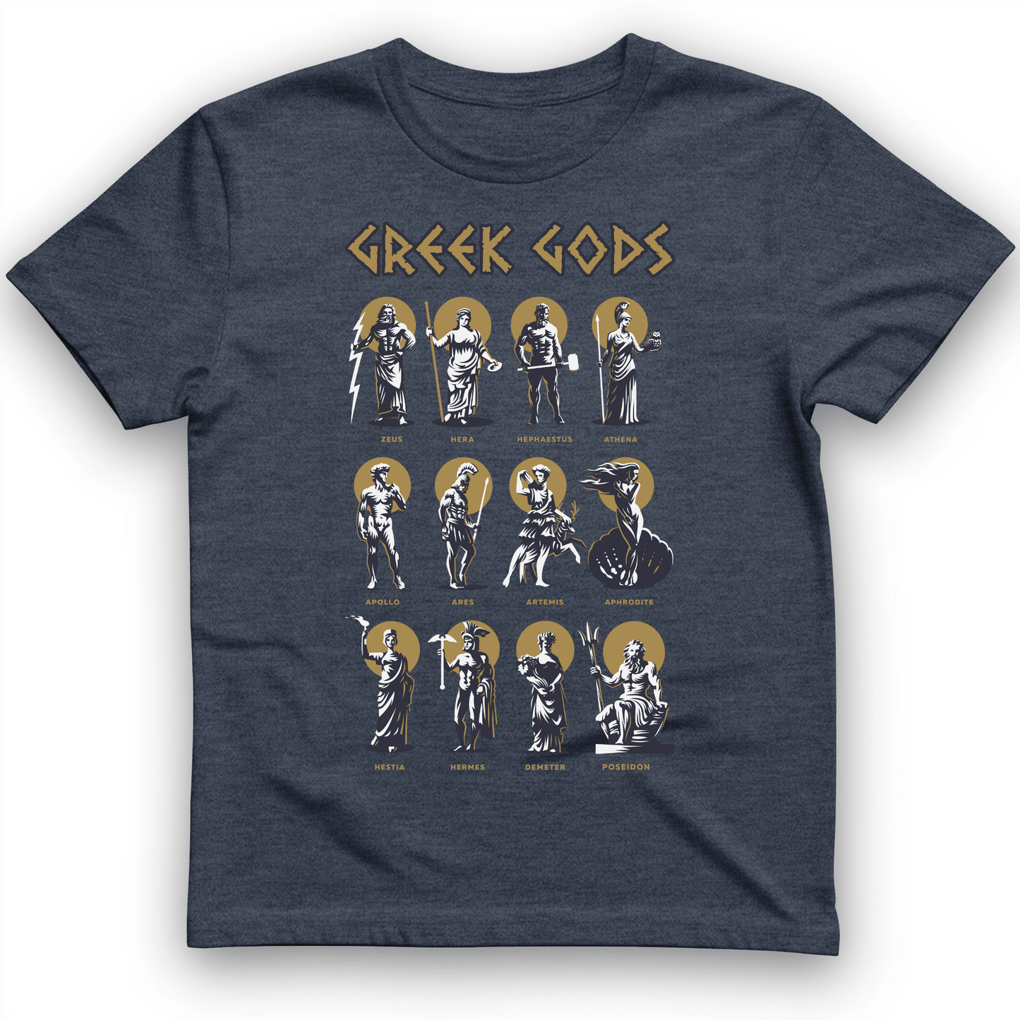 Greek Gods T-Shirt Heather Navy / S