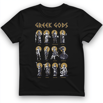 Greek Gods T-Shirt Black / S