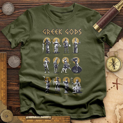 Greek Gods T-Shirt Military Green / S