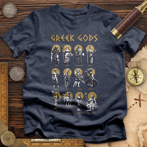 Greek Gods T-Shirt Heather Navy / S