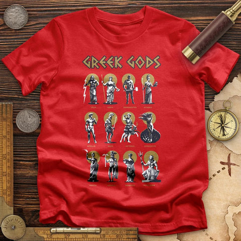 Greek Gods T-Shirt Red / S