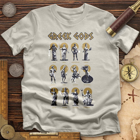 Greek Gods T-Shirt Ice Grey / S