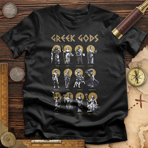 Greek Gods T-Shirt Black / S