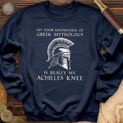 Greek Mythology Achilles Knee Crewneck