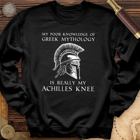 Greek Mythology Achilles Knee Crewneck