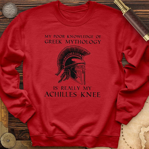 Greek Mythology Achilles Knee Crewneck