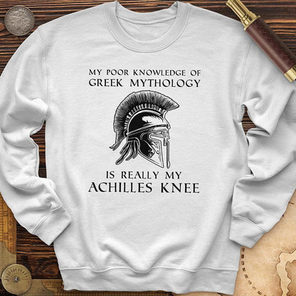 Greek Mythology Achilles Knee Crewneck