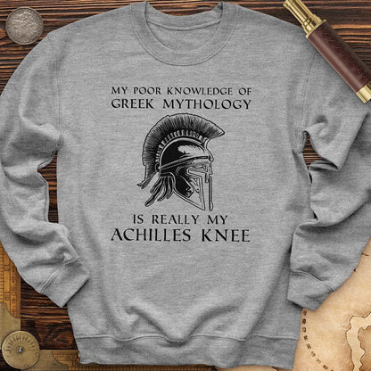 Greek Mythology Achilles Knee Crewneck