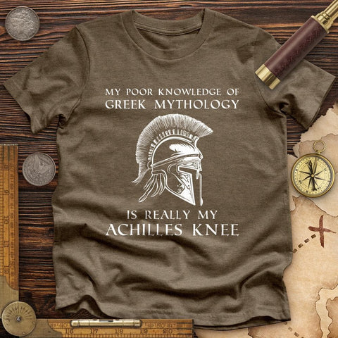 Greek Mythology Achilles Knee Premium Quality Tee