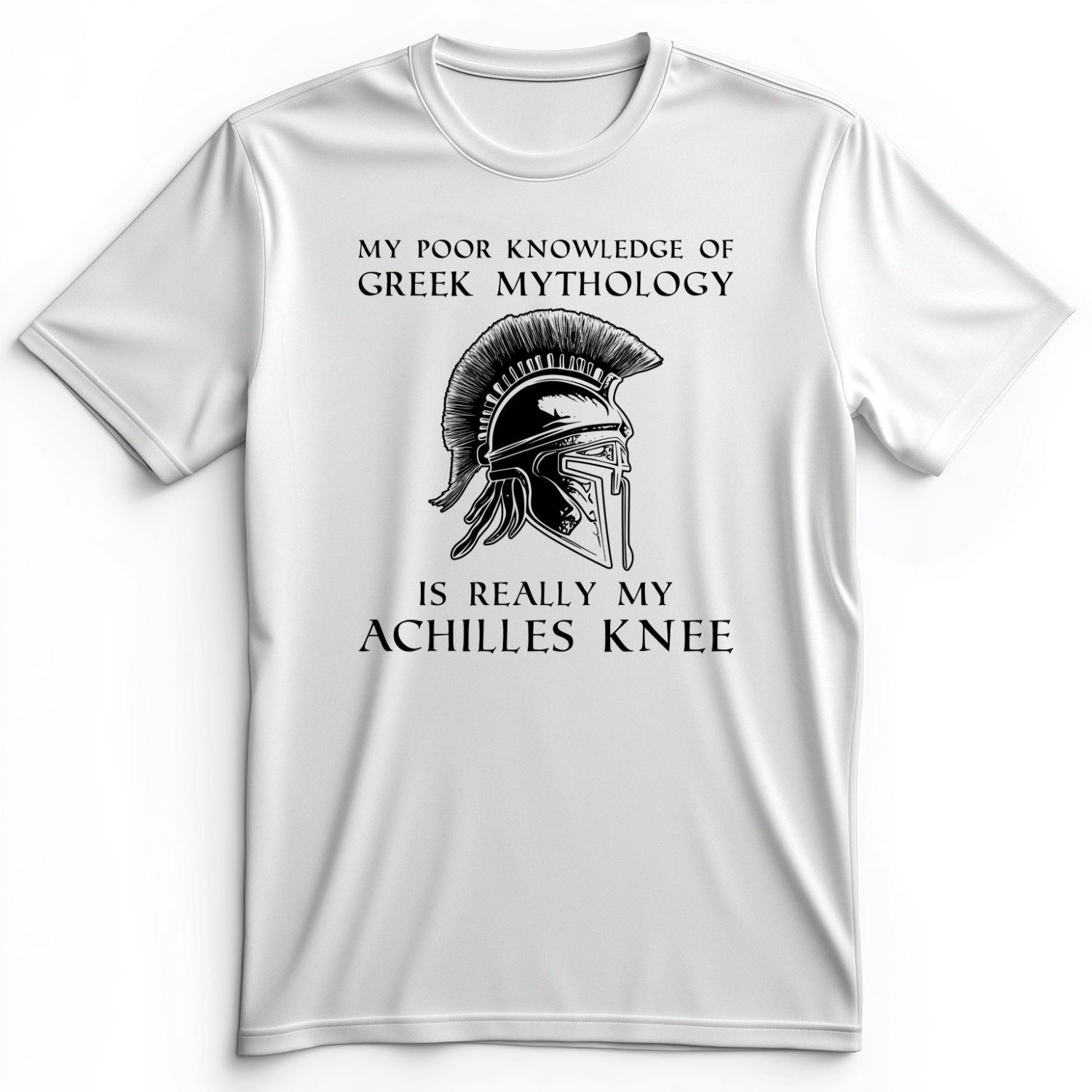 Greek Mythology Achilles Knee Premium Tee White / S