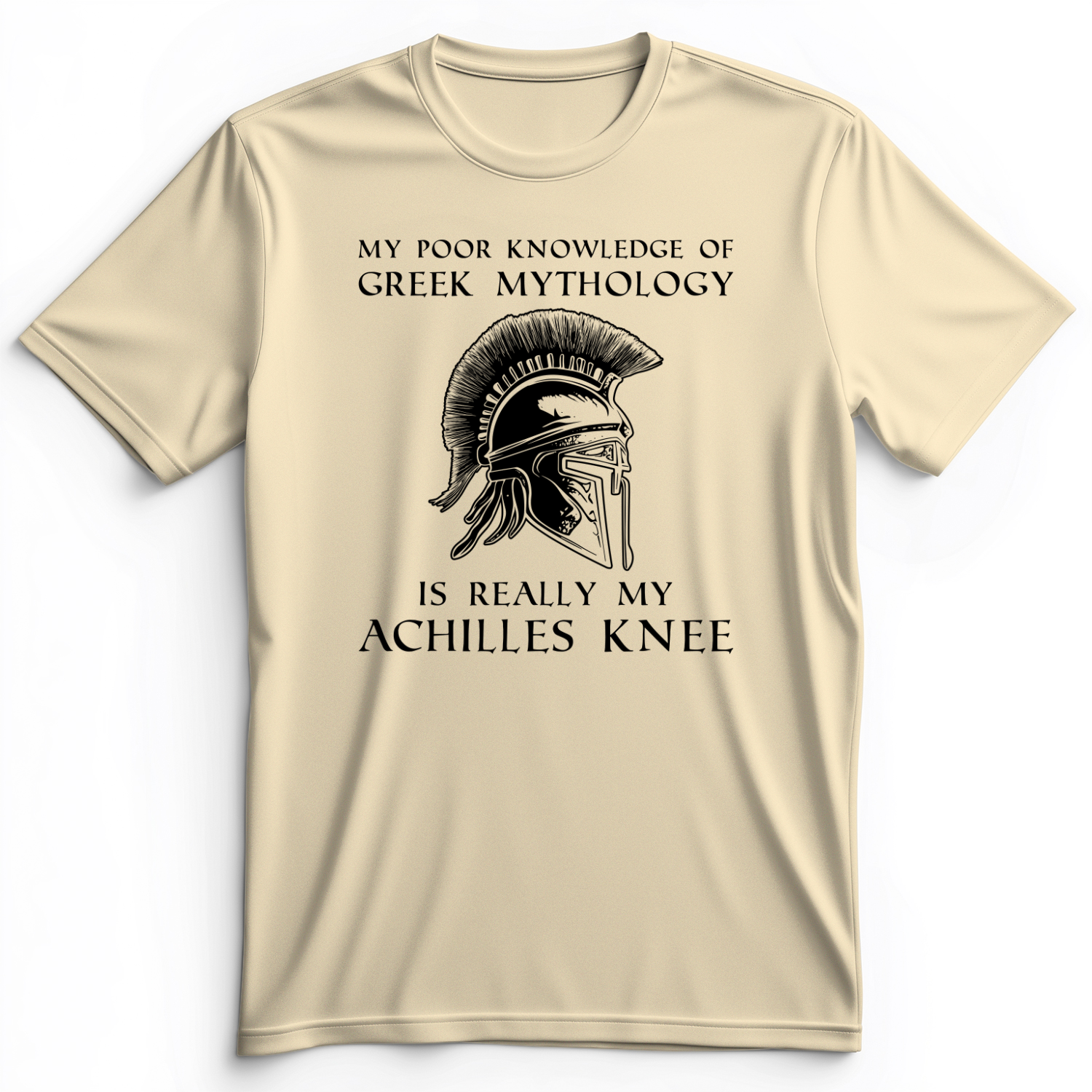 Greek Mythology Achilles Knee Premium Tee Natural / S