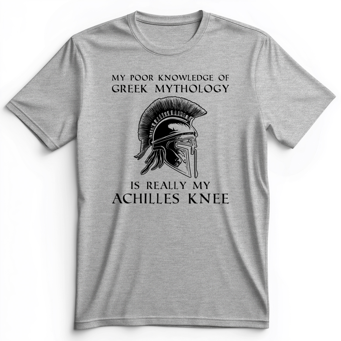 Greek Mythology Achilles Knee Premium Tee Athletic Heather / S
