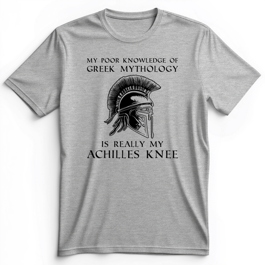 Greek Mythology Achilles Knee Premium Tee Athletic Heather / S
