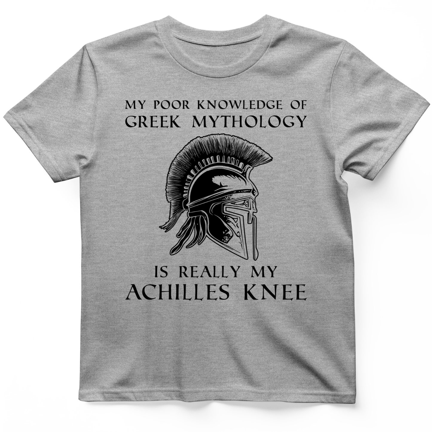 Greek Mythology Achilles Knee T-Shirt Sport Grey / S