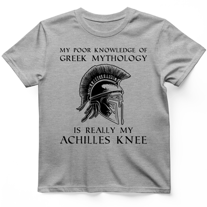 Greek Mythology Achilles Knee T-Shirt Sport Grey / S
