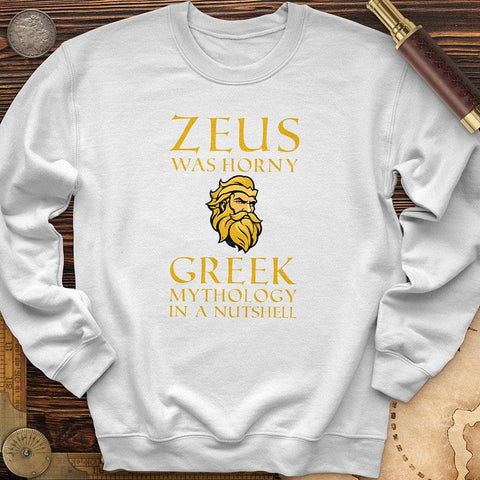 Greek Mythology In a Nut Shell Crewneck White / S