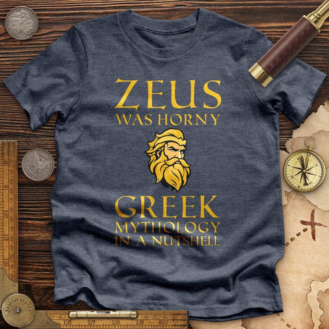 Greek Mythology In a Nut Shell High Quality Tee Heather Navy / S