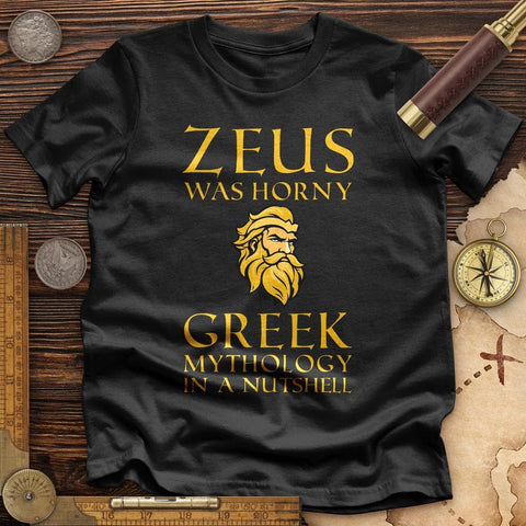 Greek Mythology In a Nut Shell High Quality Tee Black / S