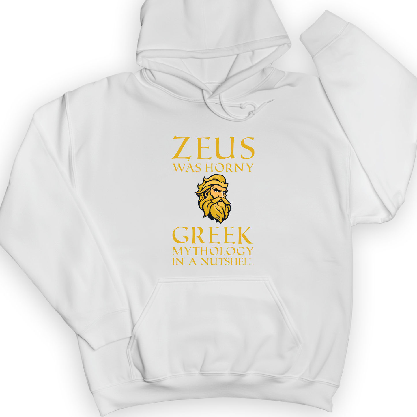 Greek Mythology In a Nut Shell Hoodie White / S