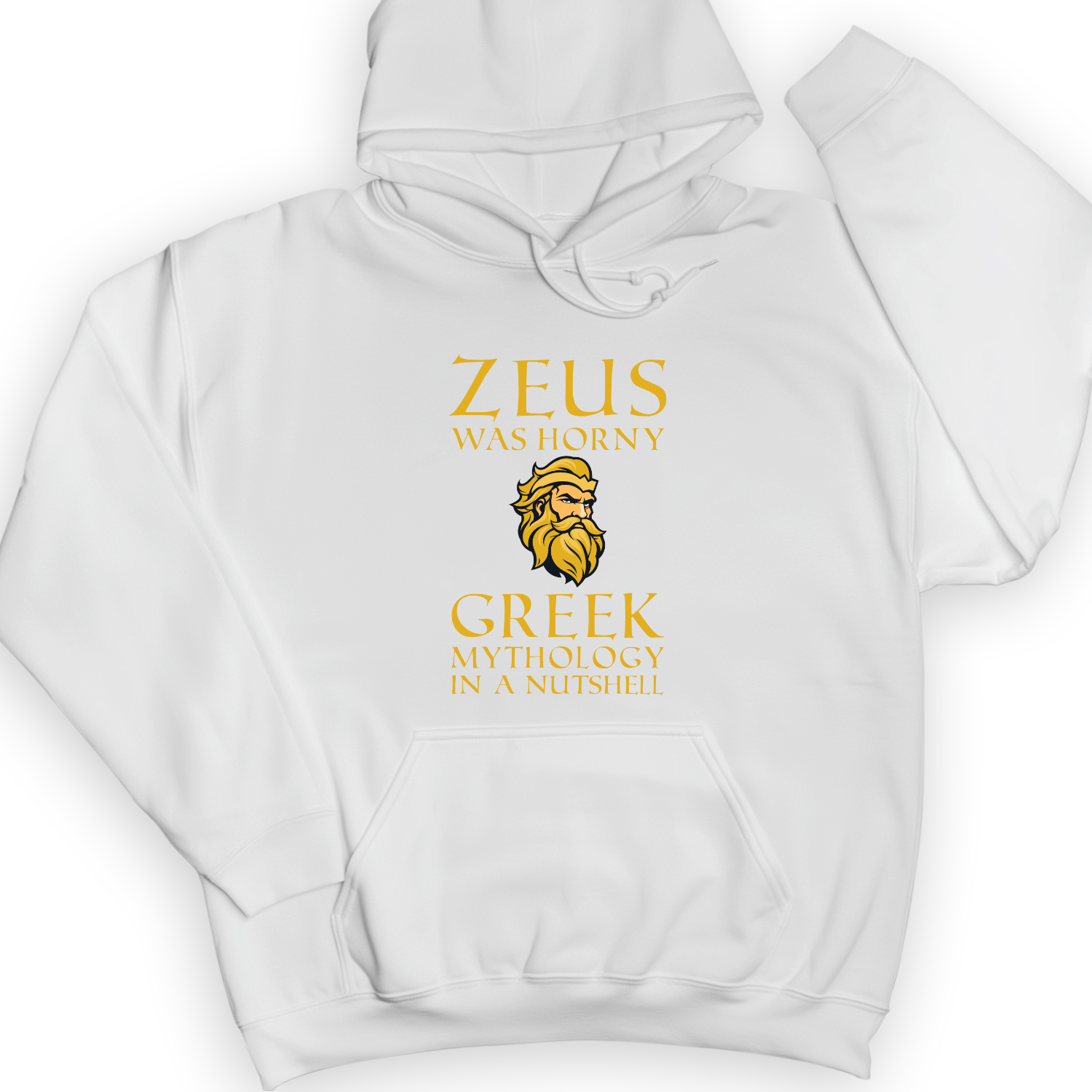 Greek Mythology In a Nut Shell Hoodie White / S