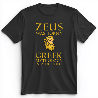 Greek Mythology In a Nut Shell Premium Tee Dark Grey Heather / S