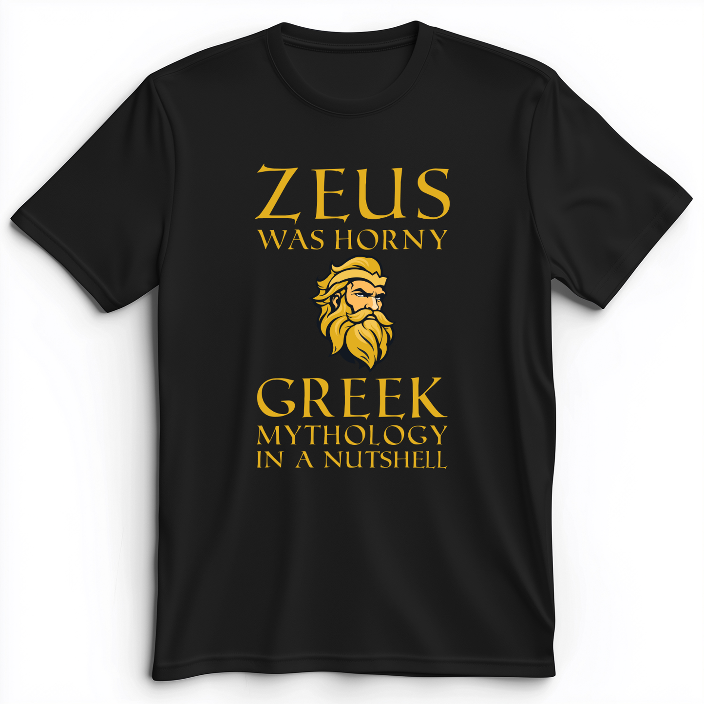 Greek Mythology In a Nut Shell Premium Tee Black / S
