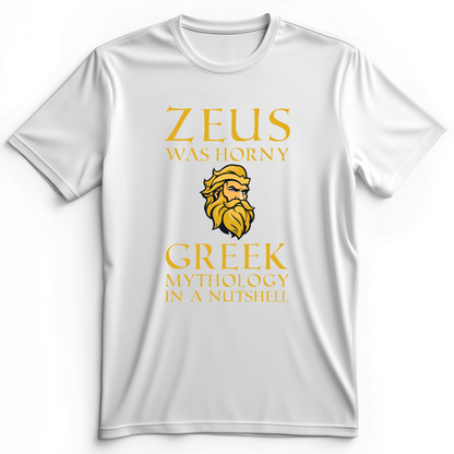 Greek Mythology In a Nut Shell Premium Tee White / S