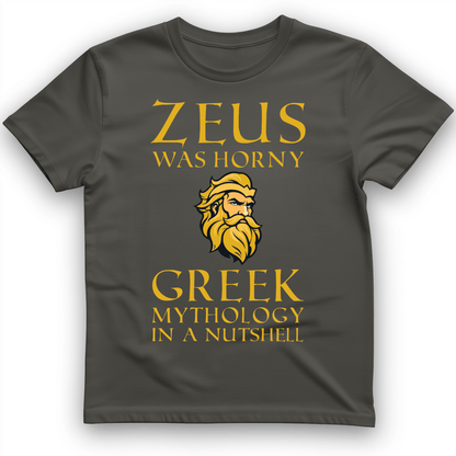 Greek Mythology In a Nut Shell T-Shirt Charcoal / S
