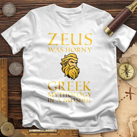 Greek Mythology In a Nut Shell T-Shirt White / S