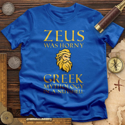 Greek Mythology In a Nut Shell T-Shirt Royal / S