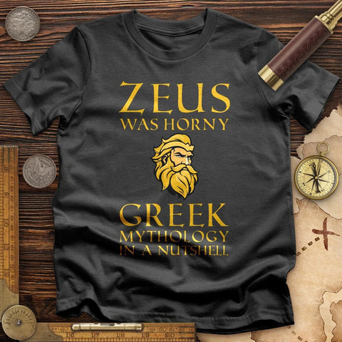 Greek Mythology In a Nut Shell T-Shirt Charcoal / S