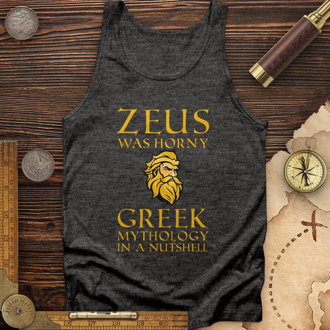 Greek Mythology In a Nut Shell Tank Charcoal Black TriBlend / XS