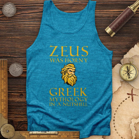 Greek Mythology In a Nut Shell Tank Aqua TriBlend / XS