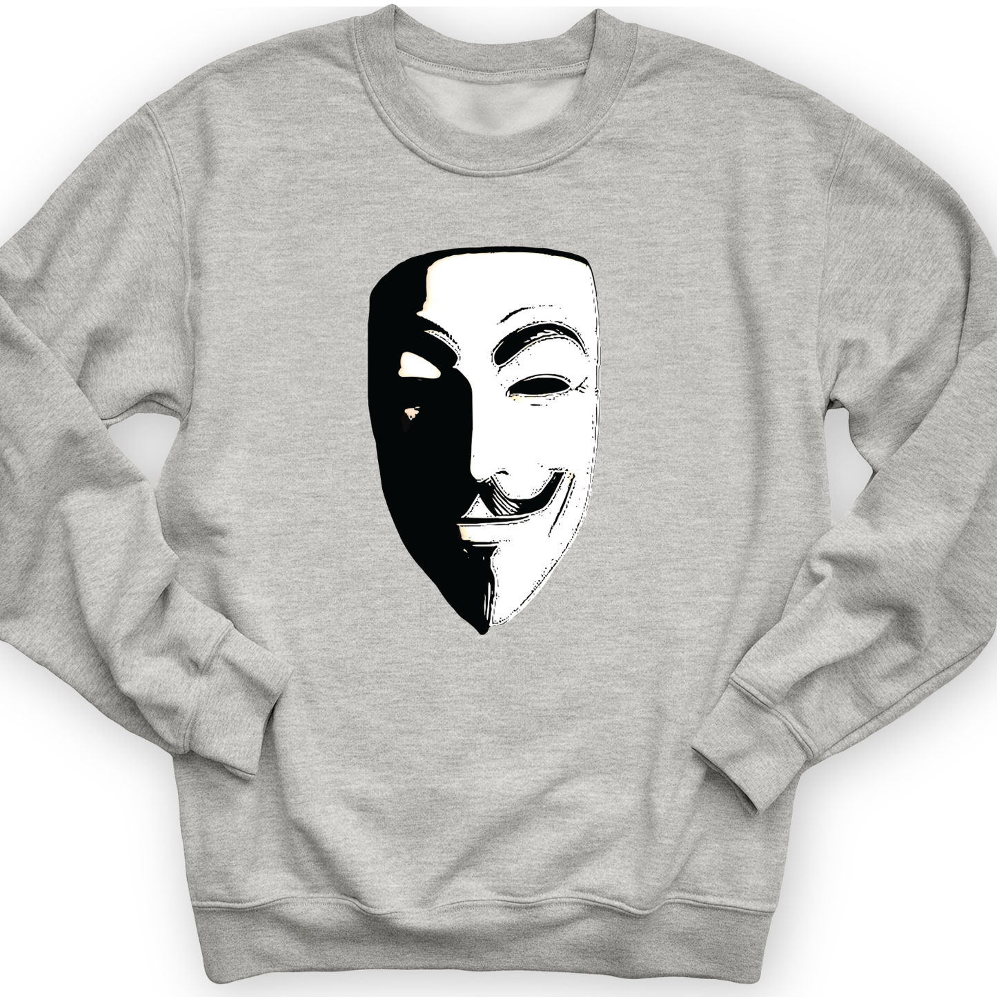 Guy Fawkes Mask Crewneck Sport Grey / S