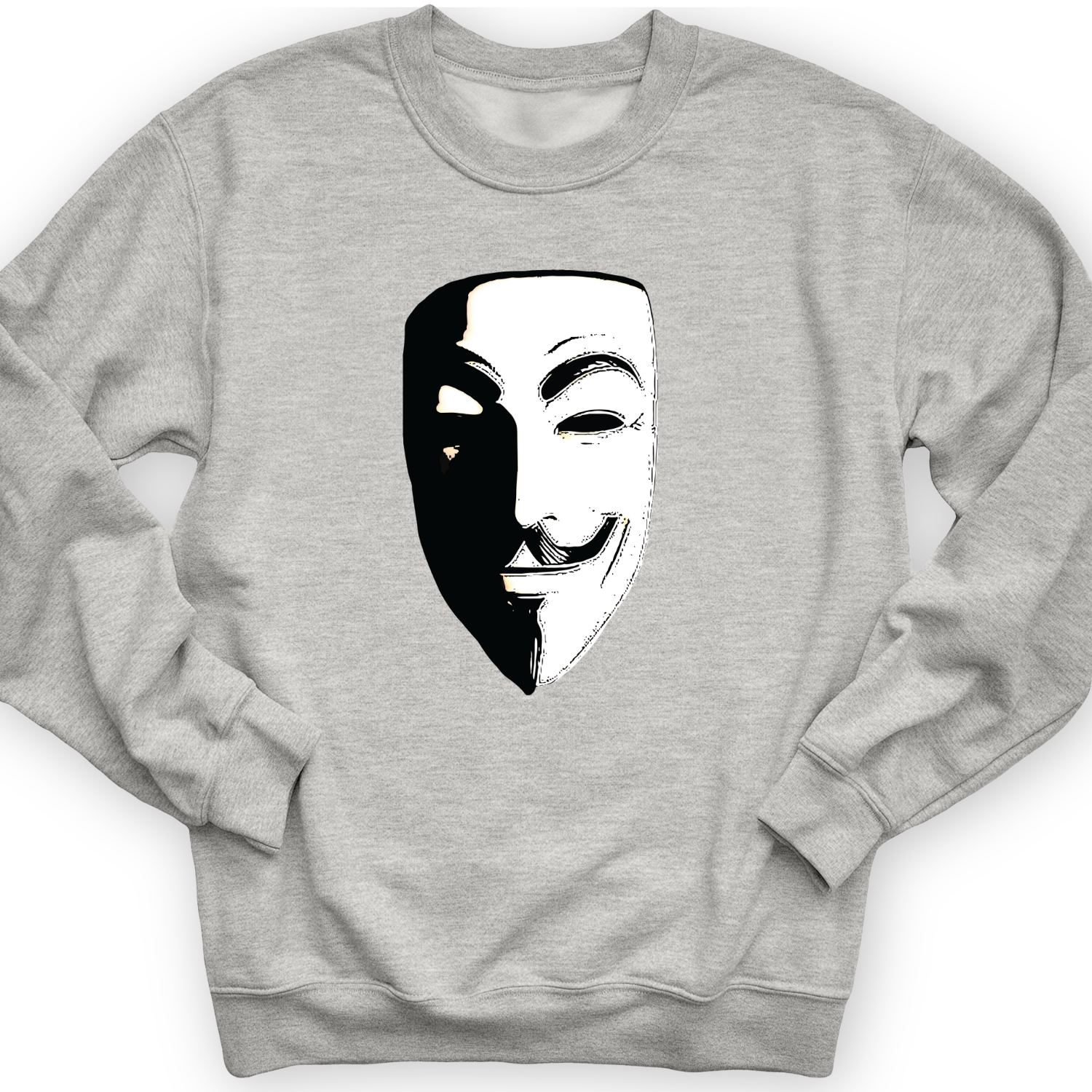 Guy Fawkes Mask Crewneck Sport Grey / S