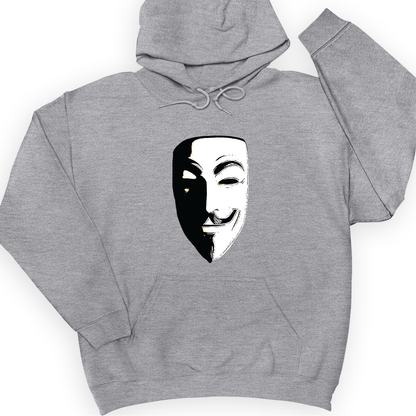 Guy Fawkes Mask Hoodie Sport Grey / S