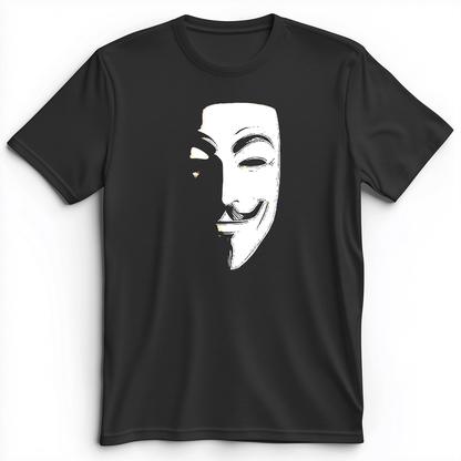 Guy Fawkes Mask Premium Tee Dark Grey Heather / S