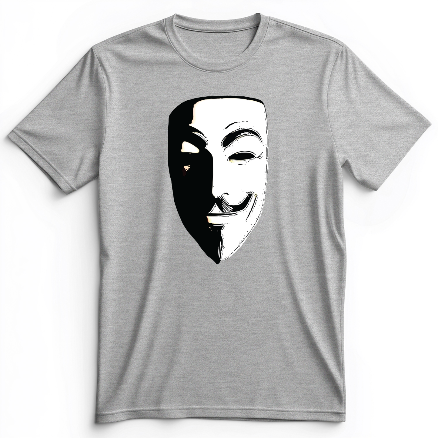 Guy Fawkes Mask Premium Tee Athletic Heather / S