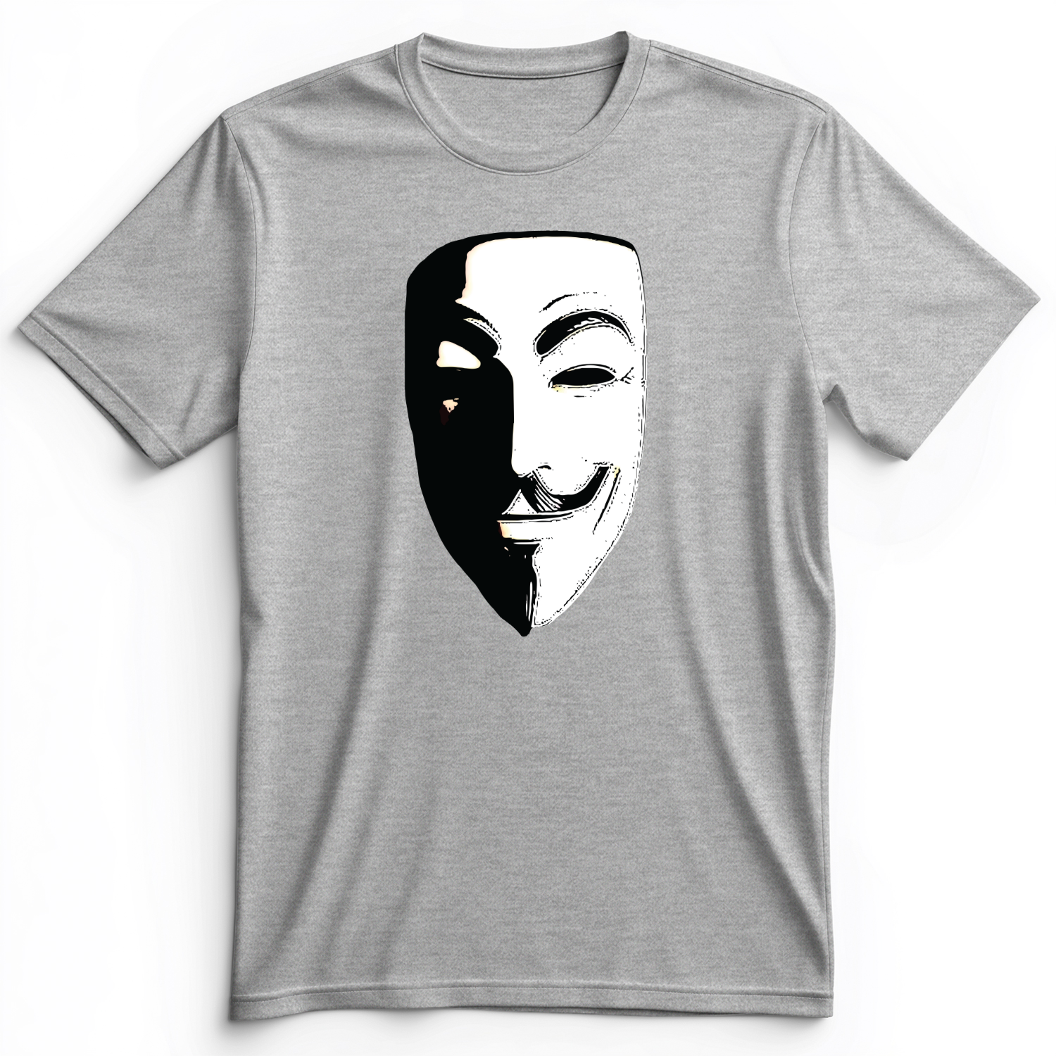 Guy Fawkes Mask Premium Tee Athletic Heather / S