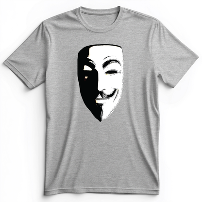 Guy Fawkes Mask Premium Tee Athletic Heather / S