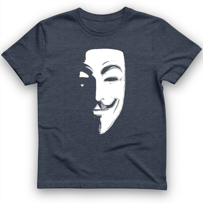 Guy Fawkes Mask T-Shirt Heather Navy / S