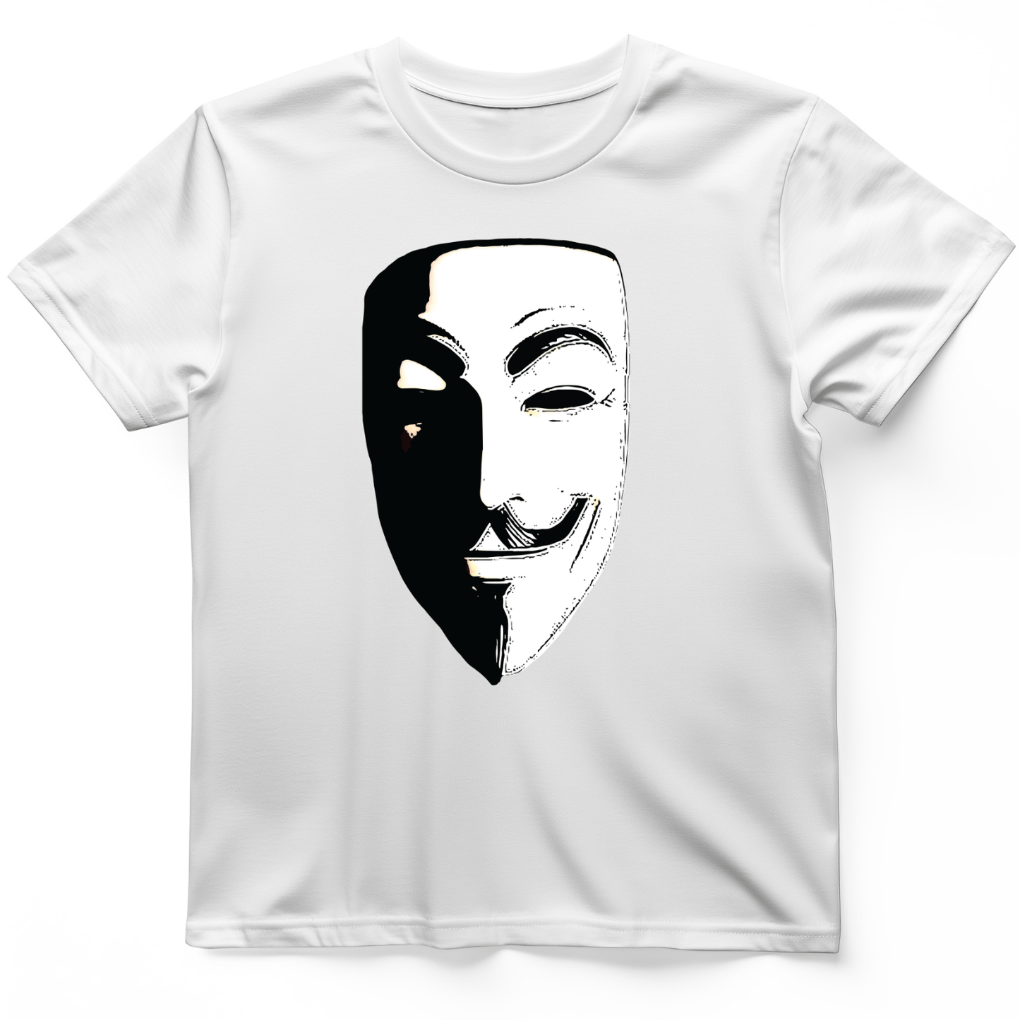 Guy Fawkes Mask T-Shirt White / S