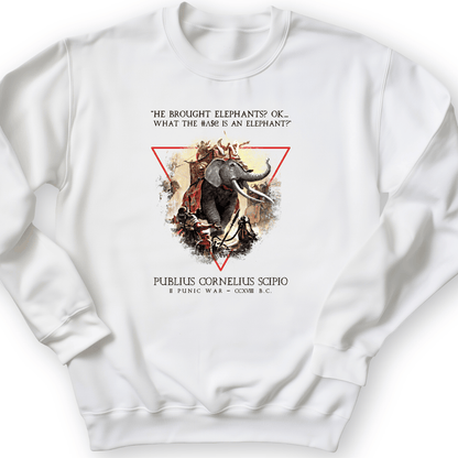 Hannibal Elephants Crewneck White / S