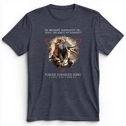 Hannibal Elephants Premium Tee Heather Navy / S