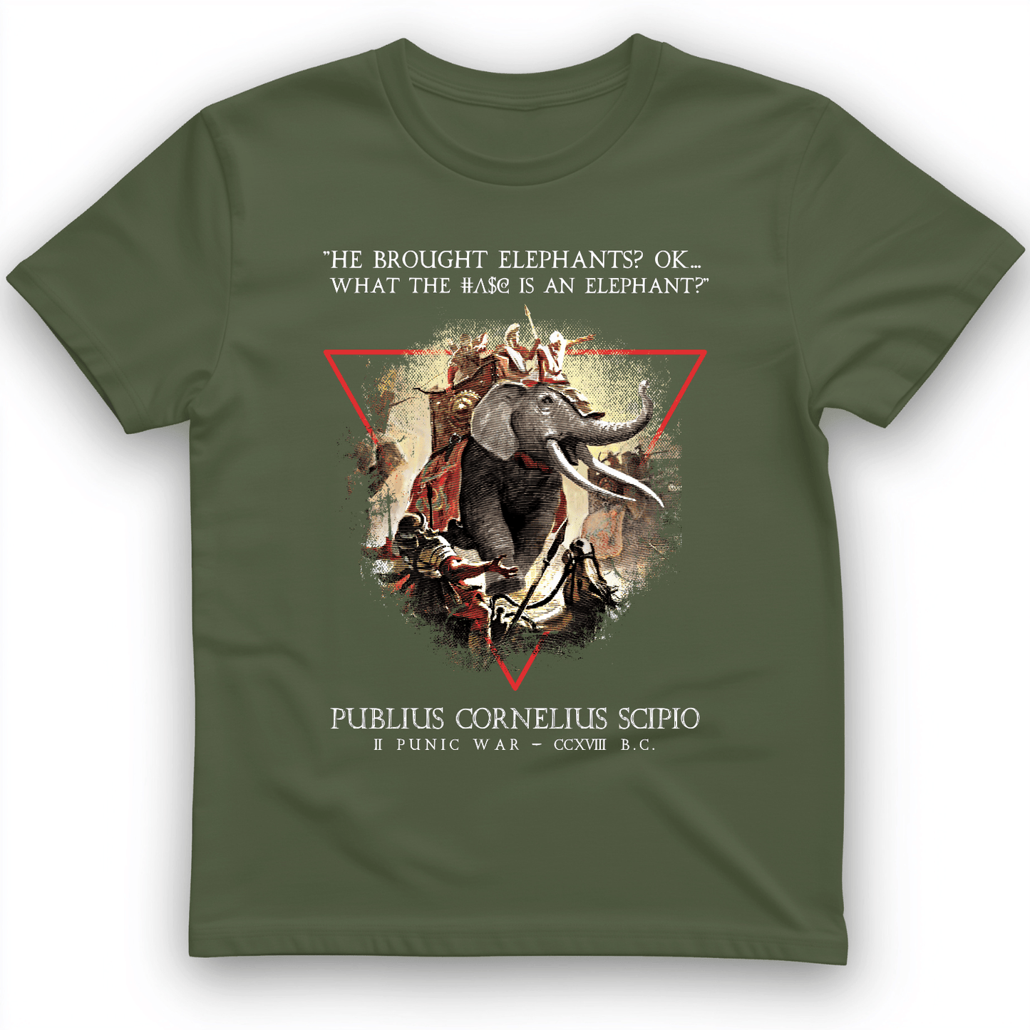 Hannibal Elephants T-Shirt Military Green / S