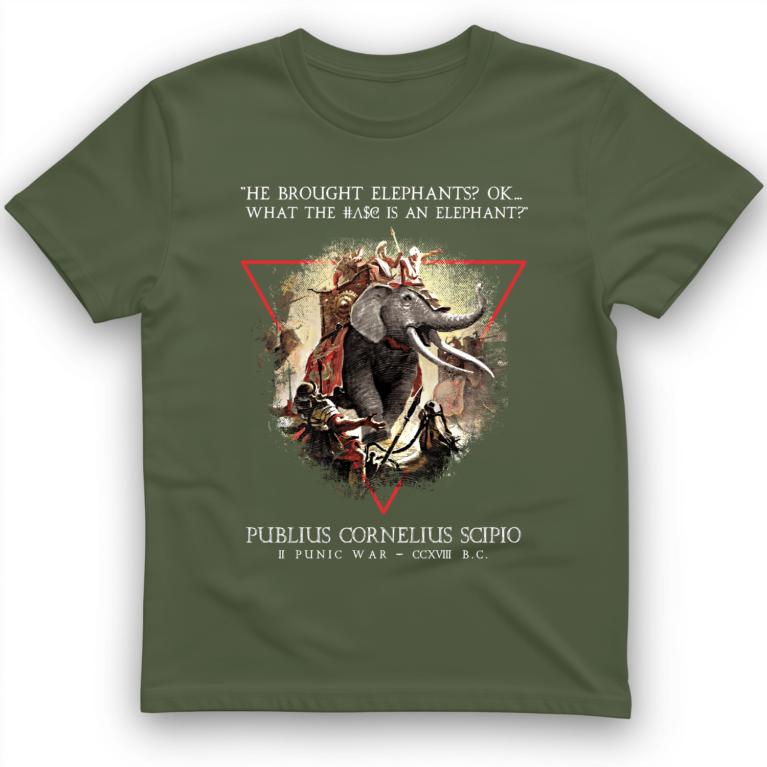 Hannibal Elephants T-Shirt Military Green / S