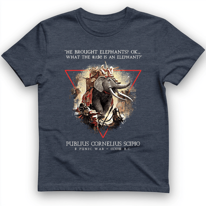 Hannibal Elephants T-Shirt Heather Navy / S