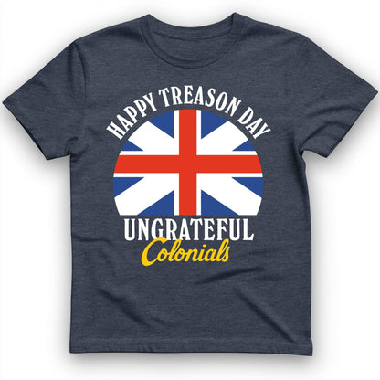 Happy Treason Day T-Shirt Heather Navy / S